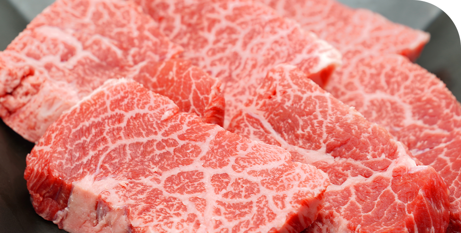 脂のりが良く光沢ある厳選牛